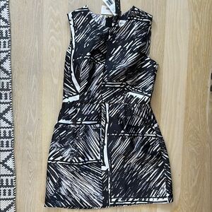 Milly Black and White Sheath Mini Dress